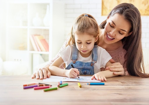Mother and Daughter Colouring